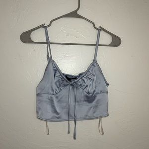 Light blue silk tank top